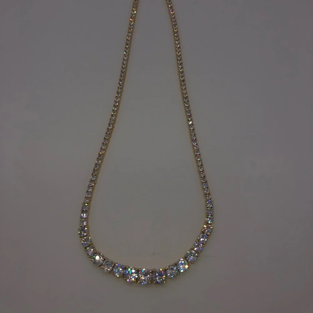 20ct Gradient Tennis Necklace - Picture 7 of 14